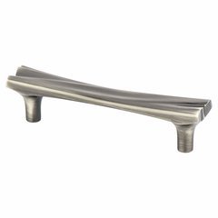 Puritan 3-3/4 Inch Center to Center Brushed Tin Cabinet Pull Puritan 3-3/4 Inch Center to Center Brushed Tin Cabinet Pull