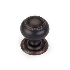 Rhodes 1-1/4 Inch Diameter Dark Brushed Antique Copper Cabinet Knob Rhodes 1-1/4 Inch Diameter Dark Brushed Antique Copper Cabinet Knob