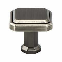 Harmony 1-3/16 Inch Length Vintage Nickel Cabinet Knob Harmony 1-3/16 Inch Length Vintage Nickel Cabinet Knob