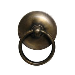 Ring Pulls 3-1/8 Inch Diameter Unlacquered Antique Brass Cabinet Ring Pull Ring Pulls 3-1/8 Inch Diameter Unlacquered Antique Brass Cabinet Ring Pull