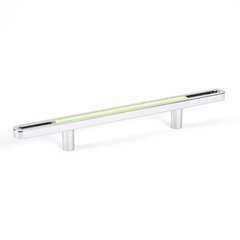 Dash 3-3/4 Inch Center to Center Lime Polished Chrome Cabinet Pull Dash 3-3/4 Inch Center to Center Lime Polished Chrome Cabinet Pull
