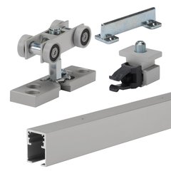 Grant HD Single Sliding Door Track & Hardware Set 6' Ano Grant HD Single Sliding Door Track & Hardware Set 6' Ano