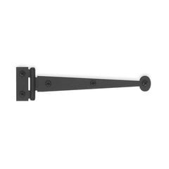 Smooth Iron Flush Strap Hinge 6" Long Black Iron-Pair Smooth Iron Flush Strap Hinge 6" Long Black Iron-Pair