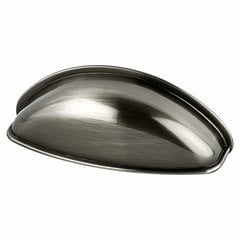 Euro Moderno 2-1/2 Inch Center to Center Brushed Black Nickel Cabinet Cup Pull Euro Moderno 2-1/2 Inch Center to Center Brushed Black Nickel Cabinet Cup Pull
