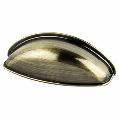 Euro Moderno 2-1/2 Inch Center to Center Brushed Antique Brass Cabinet Pull Euro Moderno 2-1/2 Inch Center to Center Brushed Antique Brass Cabinet Pull