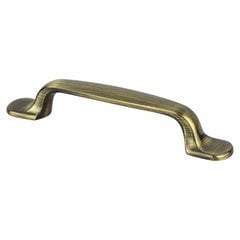Euro Moderno 3-3/4 Inch Center to Center Brushed Antique Brass Cabinet Pull Euro Moderno 3-3/4 Inch Center to Center Brushed Antique Brass Cabinet Pull