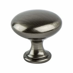 Euro Moderno 1-3/16 Inch Diameter Brushed Black Nickel Cabinet Knob Euro Moderno 1-3/16 Inch Diameter Brushed Black Nickel Cabinet Knob