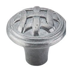 Tuscany 1 Inch Diameter Pewter Light Cabinet Knob Tuscany 1 Inch Diameter Pewter Light Cabinet Knob