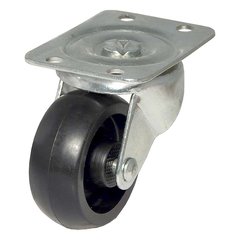 Polypropylene Caster With Swivel - Black Polypropylene Caster With Swivel - Black