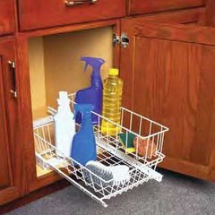 Under-sink Basket 14"W- White Under-sink Basket 14"W- White