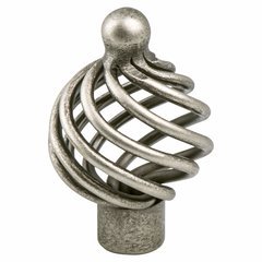 Provence 1-3/8 Inch Diameter Pewter French Iron Cabinet Knob Provence 1-3/8 Inch Diameter Pewter French Iron Cabinet Knob