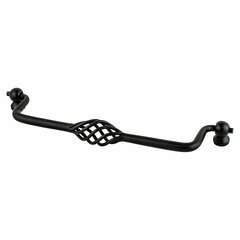 Provence 7-9/16 Inch Center to Center Black Cabinet Bail Pull Provence 7-9/16 Inch Center to Center Black Cabinet Bail Pull