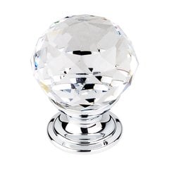 Crystal 1-1/8 Inch Diameter Clear Crystal Cabinet Knob Crystal 1-1/8 Inch Diameter Clear Crystal Cabinet Knob