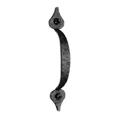 Rough Iron 3-9/16 Inch Center to Center Black Iron Cabinet Pull Rough Iron 3-9/16 Inch Center to Center Black Iron Cabinet Pull