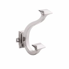Bungalow Double Coat Hook Polished Nickel Bungalow Double Coat Hook Polished Nickel