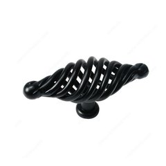 Forged Iron 3-3/8 Inch Diameter Matte Black Cabinet Knob Forged Iron 3-3/8 Inch Diameter Matte Black Cabinet Knob