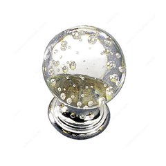 Classic Glass 1 Inch Diameter Chrome,Bubble Glass Cabinet Knob Classic Glass 1 Inch Diameter Chrome,Bubble Glass Cabinet Knob