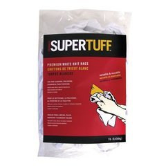 Trimaco SuperTuff White Knit Rags 22lb Bag White Trimaco SuperTuff White Knit Rags 22lb Bag White
