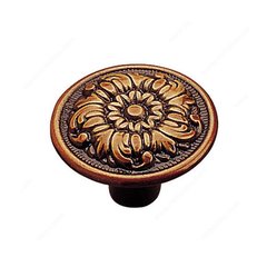 Art Deco 1-3/16 Inch Diameter Bronze Cabinet Knob Art Deco 1-3/16 Inch Diameter Bronze Cabinet Knob