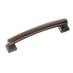 Bridges 3-3/4 Inch Center to Center Oil Rubbed Bronze Highlighted Cabinet Pull Bridges 3-3/4 Inch Center to Center Oil Rubbed Bronze Highlighted Cabinet Pull