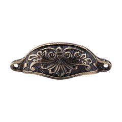 Chateau 3-15/16 Inch Center to Center Dark Antique Brass Cabinet Cup Pull Chateau 3-15/16 Inch Center to Center Dark Antique Brass Cabinet Cup Pull