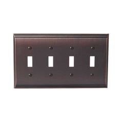 Candler Four Toggle Wall Plate Oil Rubbed Bronze Candler Four Toggle Wall Plate Oil Rubbed Bronze