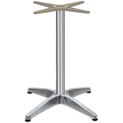 26 inch x 26 inch Four Leg Table Base - Polished Aluminum 42-1/2 inch H 26 inch x 26 inch Four Leg Table Base - Polished Aluminum 42-1/2 inch H