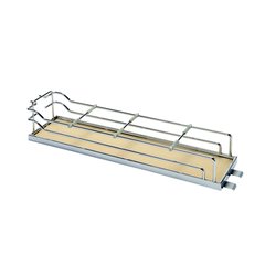 Tray Set For Base Pullout 4" Wide Chrome & Maple Tray Set For Base Pullout 4" Wide Chrome & Maple