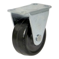 Fixed Rubber Caster - Black Fixed Rubber Caster - Black