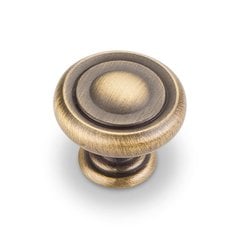 Bremen 1 1-1/4 Inch Diameter Antique Brushed Satin Brass Cabinet Knob Bremen 1 1-1/4 Inch Diameter Antique Brushed Satin Brass Cabinet Knob