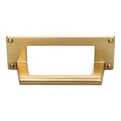 Bradbury Cup Pull 3 inch Center to Center Warm Brass Bradbury Cup Pull 3 inch Center to Center Warm Brass