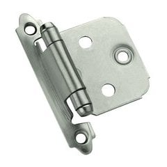 Variable Overlay Hinge 1-13/16 Inch Width - Antique Silver - Pair Variable Overlay Hinge 1-13/16 Inch Width - Antique Silver - Pair