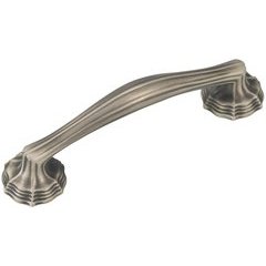 Verona Pull 3 inch Center to Center Antique Pewter Nickel Verona Pull 3 inch Center to Center Antique Pewter Nickel