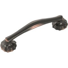 Verona Pull 3 inch Center to Center Oil-Rubbed Bronze Highlighted Verona Pull 3 inch Center to Center Oil-Rubbed Bronze Highlighted