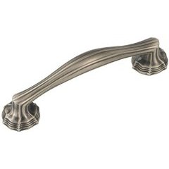 Verona Pull 3-3/4 inch Center to Center Antique Pewter Nickel Verona Pull 3-3/4 inch Center to Center Antique Pewter Nickel