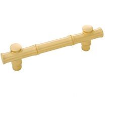 Junzi Pull 3-3/4 inch Center to Center Satin Brass Junzi Pull 3-3/4 inch Center to Center Satin Brass