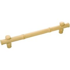 Junzi Pull 6-5/16 inch Center to Center Satin Brass Junzi Pull 6-5/16 inch Center to Center Satin Brass