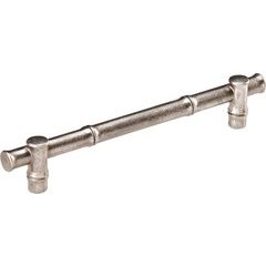 Junzi Pull 6-5/16 inch Center to Center Black Nickel Vibed Junzi Pull 6-5/16 inch Center to Center Black Nickel Vibed