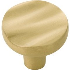Caspian Knob 1-1/4 inch Diameter Satin Brass Caspian Knob 1-1/4 inch Diameter Satin Brass