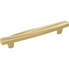 Caspian Pull 5-1/16 inch Center to Center Satin Brass Caspian Pull 5-1/16 inch Center to Center Satin Brass