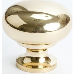 Plymouth 1-1/4 Inch Diameter Polished Brass Cabinet Knob Plymouth 1-1/4 Inch Diameter Polished Brass Cabinet Knob