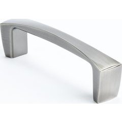 Aspire 3-3/4 Inch Center to Center Brushed Tin Cabinet Pull Aspire 3-3/4 Inch Center to Center Brushed Tin Cabinet Pull