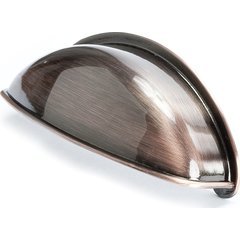 Euro Moderno 2-1/2 Inch Center to Center Brushed Antique Copper Cabinet Cup Pull Euro Moderno 2-1/2 Inch Center to Center Brushed Antique Copper Cabinet Cup Pull