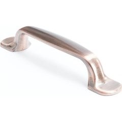 Euro Moderno 3-3/4 Inch Center to Center Brushed Antique Copper Cabinet Pull Euro Moderno 3-3/4 Inch Center to Center Brushed Antique Copper Cabinet Pull