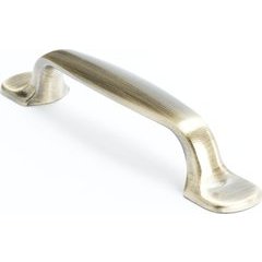 Euro Moderno 3-3/4 Inch Center to Center Brushed Antique Brass Cabinet Pull Euro Moderno 3-3/4 Inch Center to Center Brushed Antique Brass Cabinet Pull