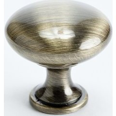 Euro Moderno 1-3/16 Inch Diameter Brushed Antique Brass Cabinet Knob Euro Moderno 1-3/16 Inch Diameter Brushed Antique Brass Cabinet Knob