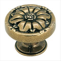 Natural Elegance 1-5/16 Inch Diameter Burnished Brass Cabinet Knob Natural Elegance 1-5/16 Inch Diameter Burnished Brass Cabinet Knob