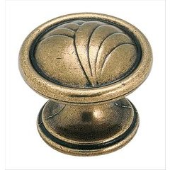 True Elegance Knob 1-1/4 inch Diameter Burnished Brass True Elegance Knob 1-1/4 inch Diameter Burnished Brass