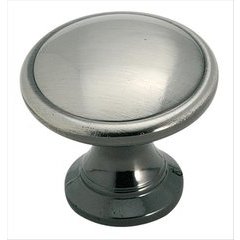 Solid Brass 1-1/4 Inch Diameter Pewter Cabinet Knob Solid Brass 1-1/4 Inch Diameter Pewter Cabinet Knob