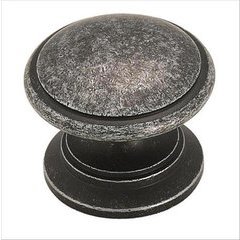 Solid Brass 1-1/4 Inch Diameter Wrought Iron Dark Cabinet Knob Solid Brass 1-1/4 Inch Diameter Wrought Iron Dark Cabinet Knob